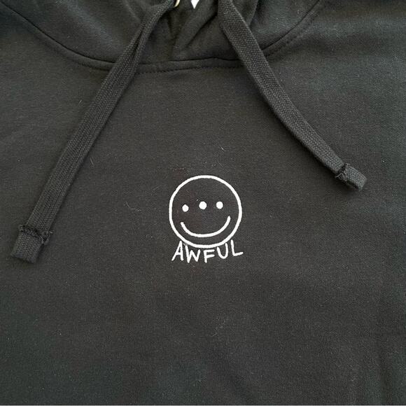 Awful3 Smiley Hoodie in Black - Picture 2 of 5